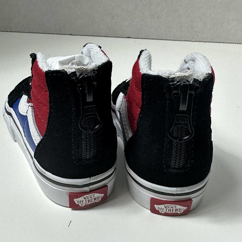 NEW Vans Toddler Sk8-Hi Zip Easy Logo Shoe Black Chili Pepper Size 4.0T - Picture 6 of 7